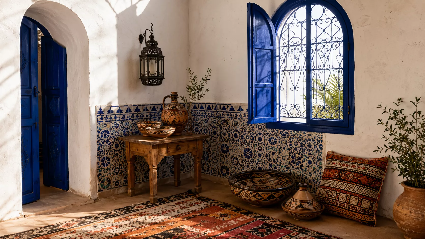 Algerian Kasbah Interior With Amazigh Decor Details 51 characters